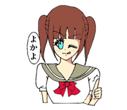 Hakata dialect system girl sprouted sticker #6680630