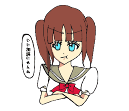 Hakata dialect system girl sprouted sticker #6680635