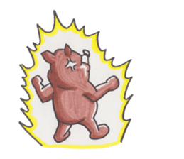 Optical illusion Bear sticker #6680799