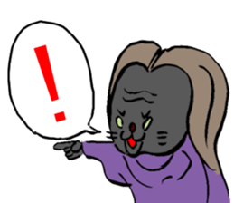 Japanese Cosplay Cat, Russianblue RB1.1 sticker #6682251