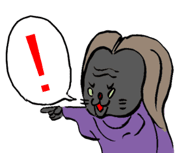 Japanese Cosplay Cat, Russianblue RB1.1 sticker #6682251