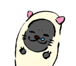 Japanese Cosplay Cat, Russianblue RB1.1 sticker #6682254