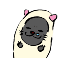 Japanese Cosplay Cat, Russianblue RB1.1 sticker #6682254