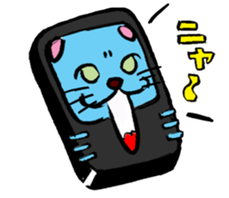 Japanese Cosplay Cat, Russianblue RB1.1 sticker #6682257