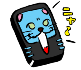 Japanese Cosplay Cat, Russianblue RB1.1 sticker #6682257