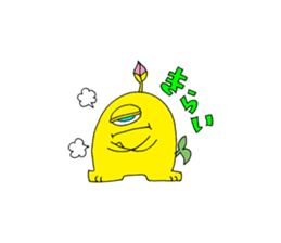 Floral monster sticker #6683106