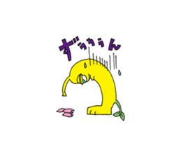 Floral monster sticker #6683121