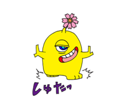 Floral monster sticker #6683124