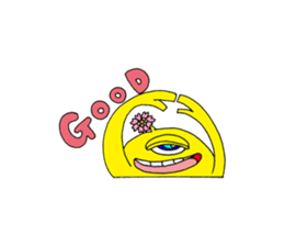 Floral monster sticker #6683127