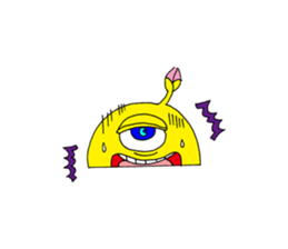 Floral monster sticker #6683130