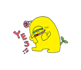 Floral monster sticker #6683135