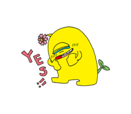 Floral monster sticker #6683135