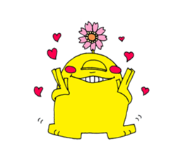 Floral monster sticker #6683138