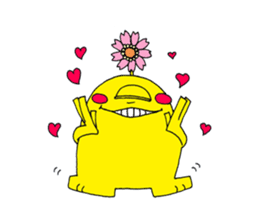 Floral monster sticker #6683138