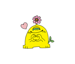 Floral monster sticker #6683140