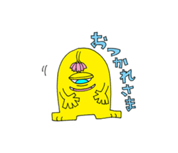 Floral monster sticker #6683143