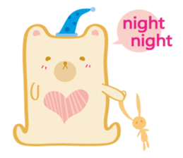 Block bear&Orange rabbit sticker #6683829