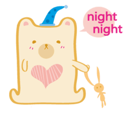 Block bear&Orange rabbit sticker #6683829