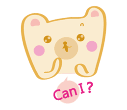 Block bear&Orange rabbit sticker #6683831