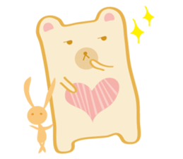 Block bear&Orange rabbit sticker #6683834