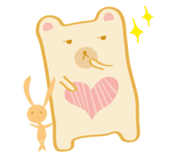 Block bear&Orange rabbit sticker #6683834