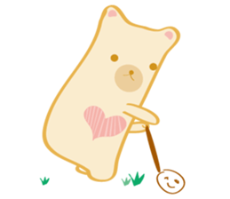 Block bear&Orange rabbit sticker #6683843