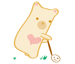 Block bear&Orange rabbit sticker #6683843
