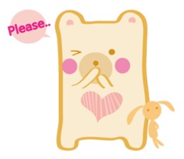 Block bear&Orange rabbit sticker #6683844