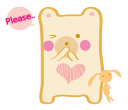 Block bear&Orange rabbit sticker #6683844