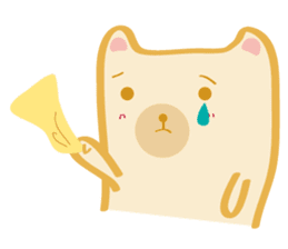 Block bear&Orange rabbit sticker #6683845