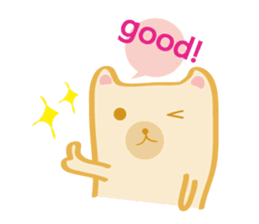 Block bear&Orange rabbit sticker #6683847