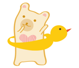 Block bear&Orange rabbit sticker #6683848