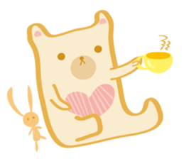 Block bear&Orange rabbit sticker #6683850