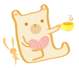 Block bear&Orange rabbit sticker #6683850