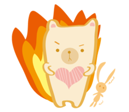 Block bear&Orange rabbit sticker #6683859