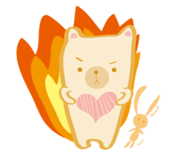 Block bear&Orange rabbit sticker #6683859