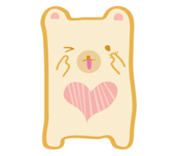 Block bear&Orange rabbit sticker #6683860