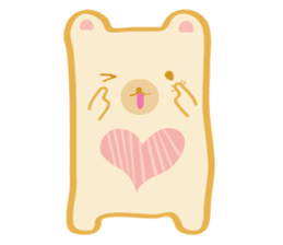 Block bear&Orange rabbit sticker #6683860