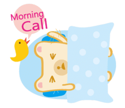 Block bear&Orange rabbit sticker #6683861