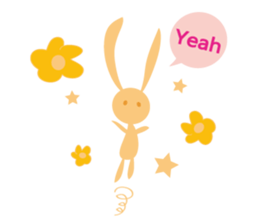 Block bear&Orange rabbit sticker #6683862