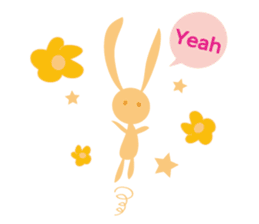 Block bear&Orange rabbit sticker #6683862