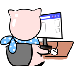 Mr.Lazy The Pig sticker #6685766