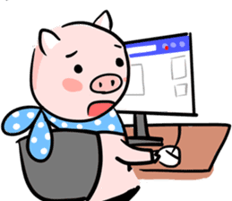 Mr.Lazy The Pig sticker #6685767