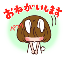 Rabbit  ear  girls sticker #6686636