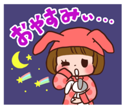 Rabbit  ear  girls sticker #6686642
