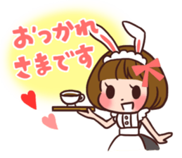 Rabbit  ear  girls sticker #6686661