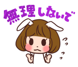 Rabbit  ear  girls sticker #6686662