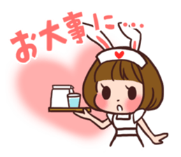 Rabbit  ear  girls sticker #6686663