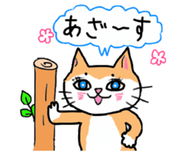 A white cat and the friends sticker #6686789