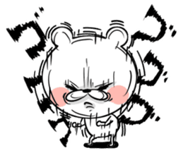 Bear of the anger face sticker #6687224